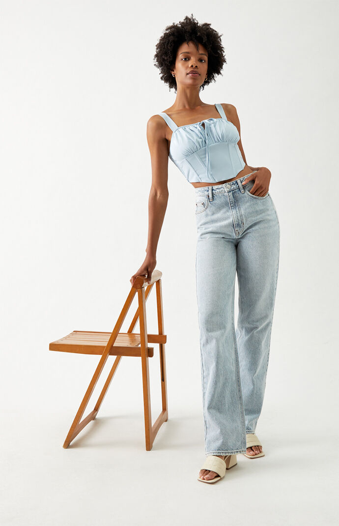 Tie Front Bustier Tank Top