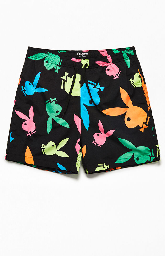 mens neon swim trunks