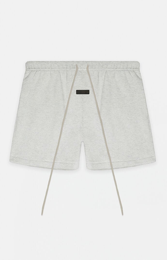 Fear of God ESSENTIALS Light Heather Grey Fleece Running Shorts