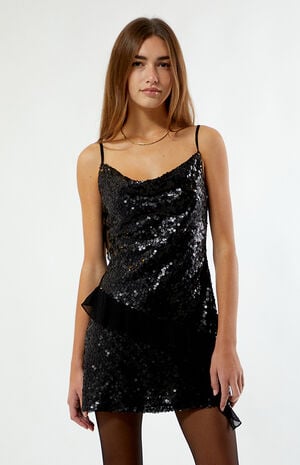 Jasmine Ruffle Sequin Mini Dress image number 2