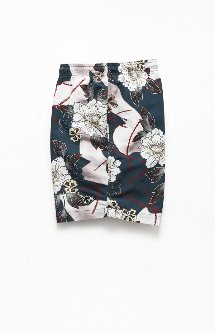 Floral 17" Swim Trunks