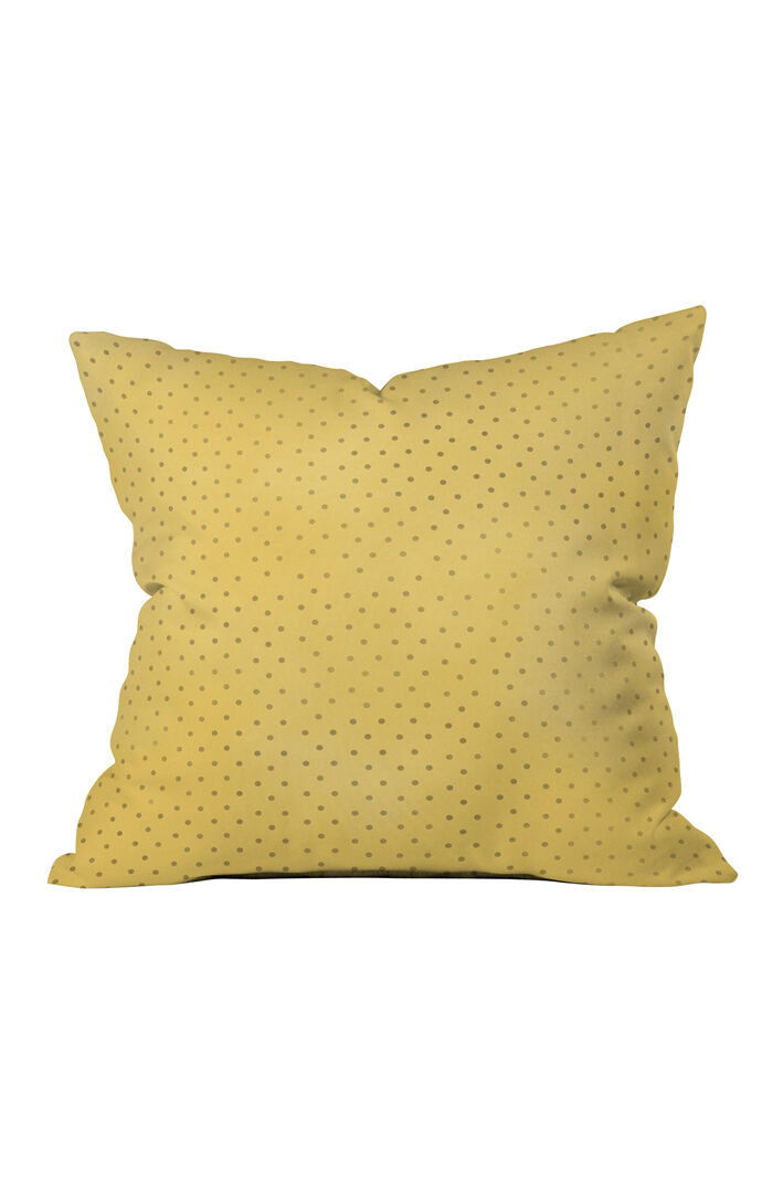 Sunny Yellow Dots Throw Pillow