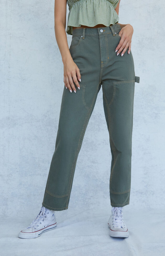 Eco Olive Workwear Carpenter Pants