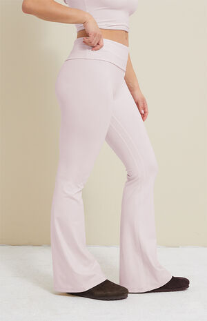 PAC WHISPER Active Fold-Over Waistband Flare Yoga Pants image number 3
