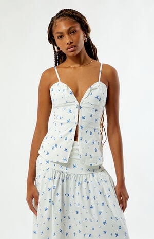 Button Up Ruffle Tank Top image number 1