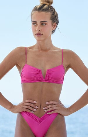 Eco Pink Ocean Shine Bralette Bikini Top