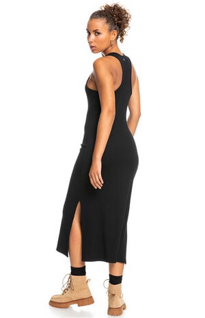Black Moon Glow Rib Knit Dress image number 2