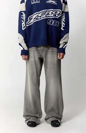 Bennet Baggy Flare Jeans Gray image number 2