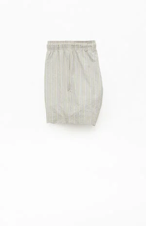 Sunset Striped Seersucker 4.5" Swim Trunks image number 3