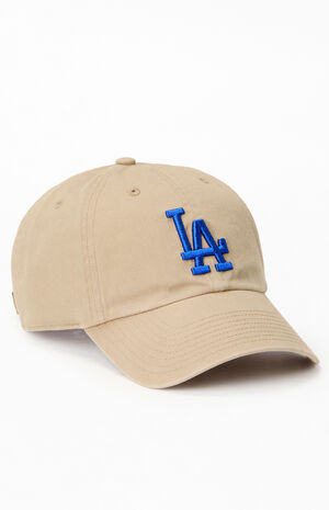Khaki LA Dodgers Clean Up Dad Hat image number 1