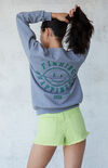 Lime High Waisted Denim Festival Shorts Lime High Waisted Denim Festival Shorts image number null