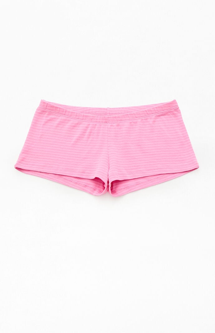 John Galt Pink Striped Boxer Boyshorts