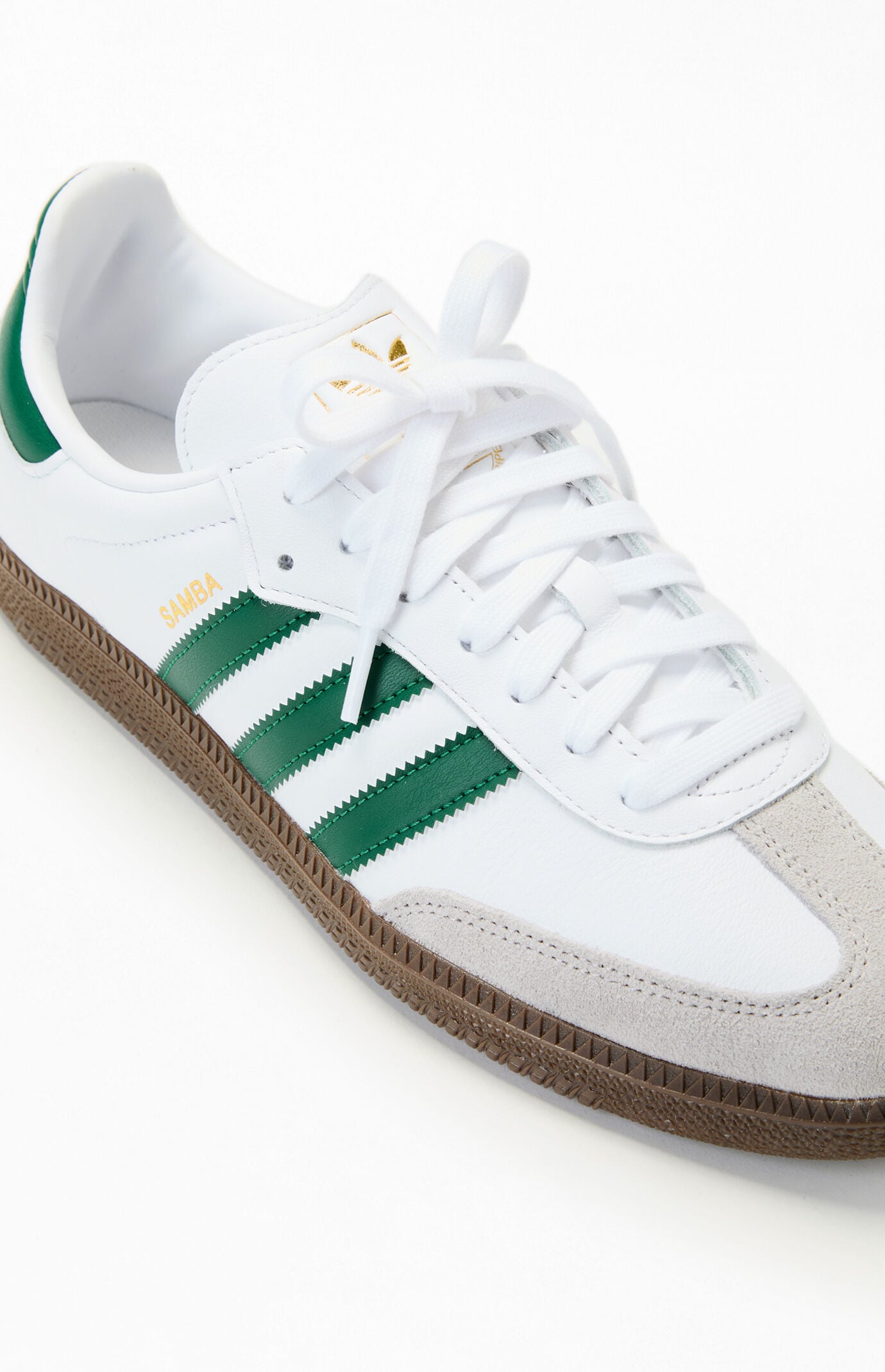 adidas White & Green Samba OG Shoes