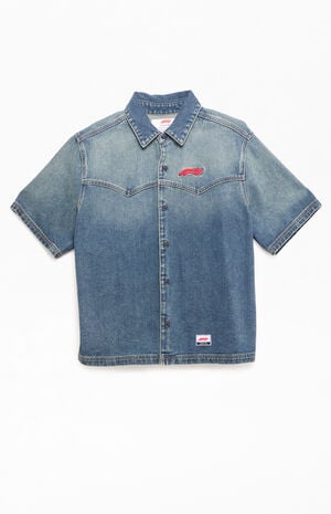 x Pacsun Denim Medallion Work Shirt image number 2