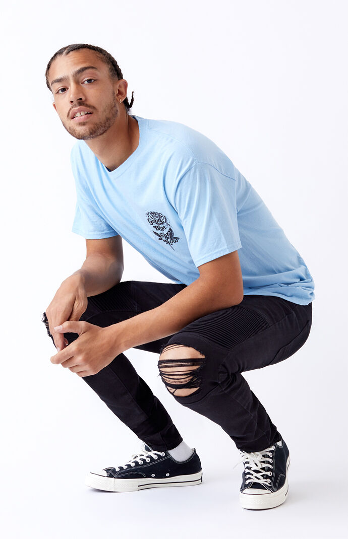 Pacsun skinniest ripped moto black jeans clearance
