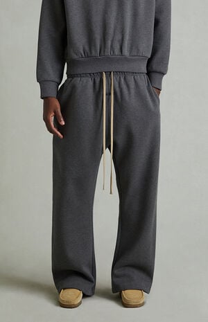 Charcoal Heather Fleece Flare Sweatpants image number 3