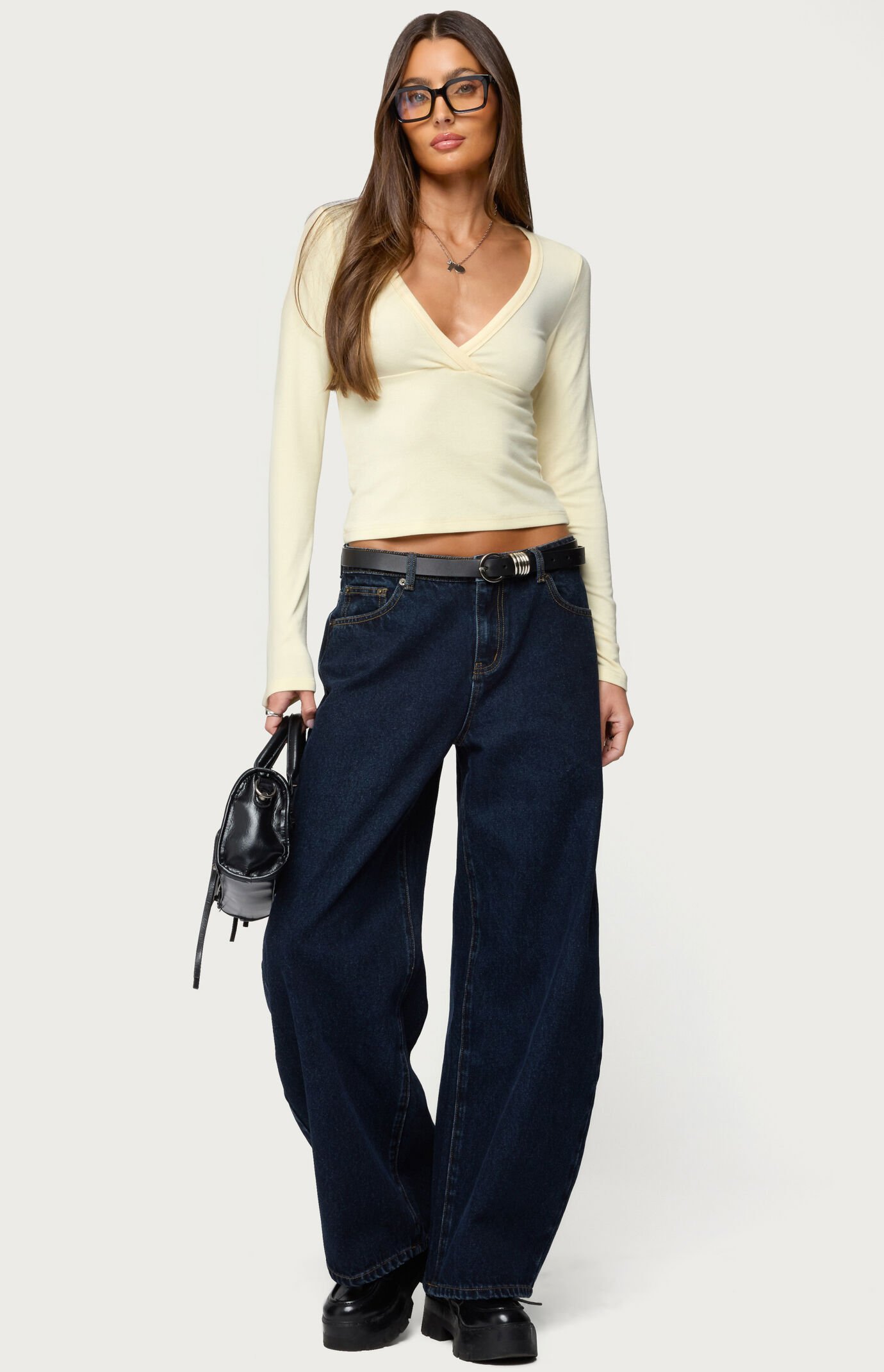 Edikted Jillian Low Rise Oversized Barrel Jeans