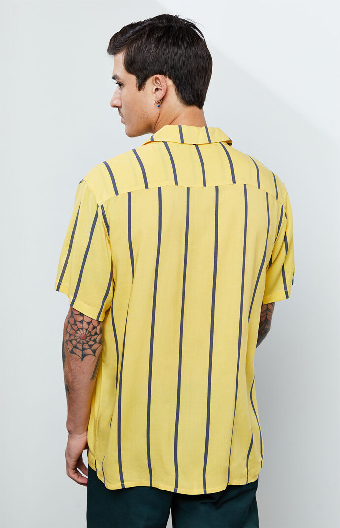 Yellow Striped Camp Shirt