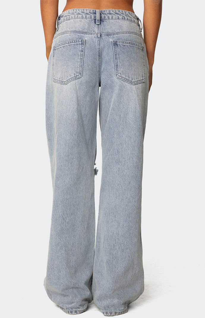 Edikted Adam Distressed Wide Leg Jeans | PacSun
