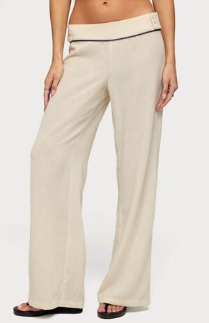 Dorine Contrast Woven Pants image number 1