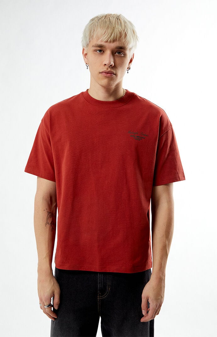 Salsation サルセーション T-shirt Dark Red！ Men essential regular fit t-shirt (TOMATO-DARK RED)|Winnerforce