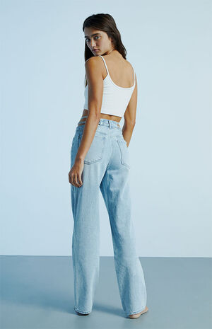 Light Blue Sparkle Dad Jeans image number 6