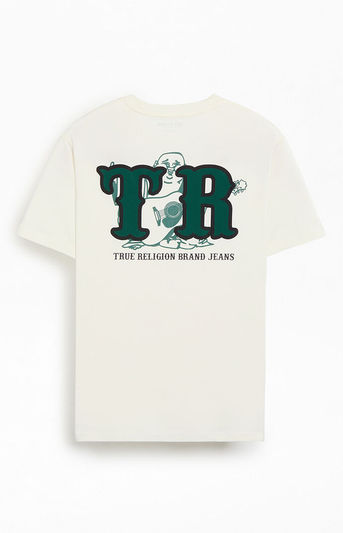関税込み♪【TRUE RELIGION】PUFF ロゴ入り ★ Tシャツ True Religion Men's Puff Logo Tee Shirt, Ruby Red, XX-Large