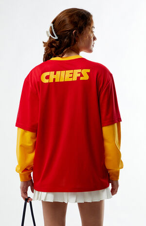 NFL Wild Collective x PacSun Kansas City Chiefs Mesh Long Sleeve Jersey image number 2