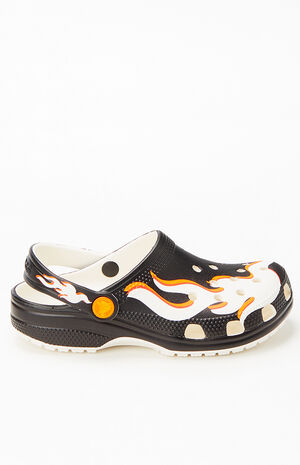 Kids Classic Glow-in-the-Dark Flames Clogs image number 1