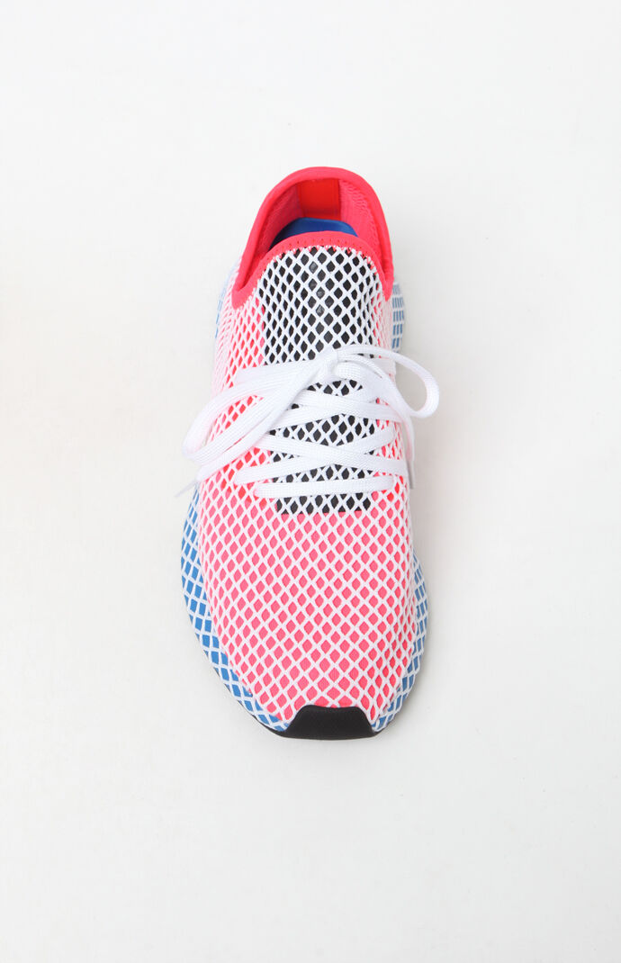 adidas women's red deerupt runner sneakers