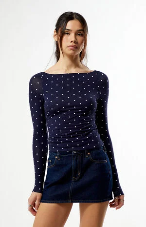 Shaina Long Sleeve Boat Neck Top image number 2