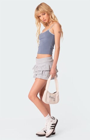 Martina Ruffle Terry Mini Skirt image number 3