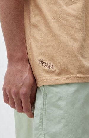 Tan Regular Fit Solid T-Shirt image number 2