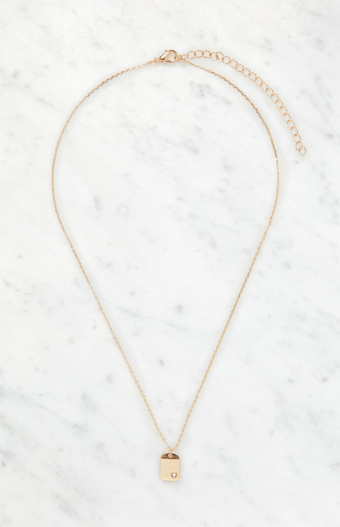 Simple Single Tag Necklace