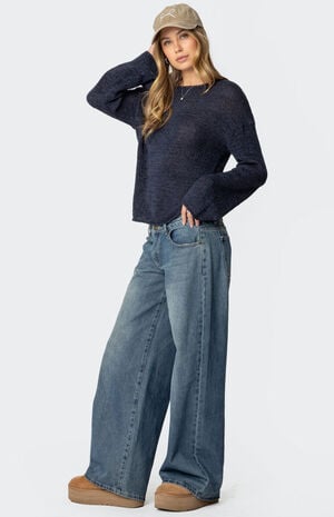 Drop Shoulder Light Knit Sweater image number 4