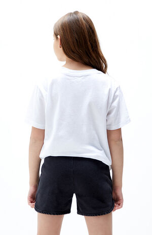 Black Denim Pull On Shorts image number 3