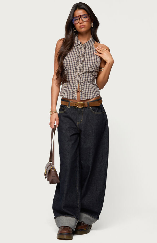 Edikted Kella Extra Oversized Low Rise Jeans