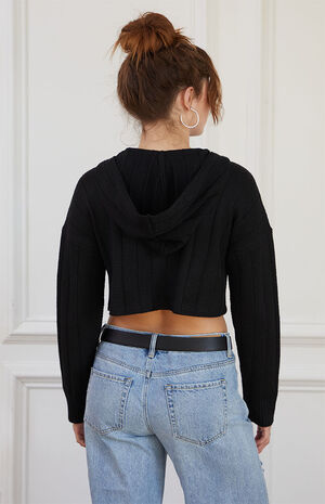 Eco Ribbed Sweater Hoodie image number 4