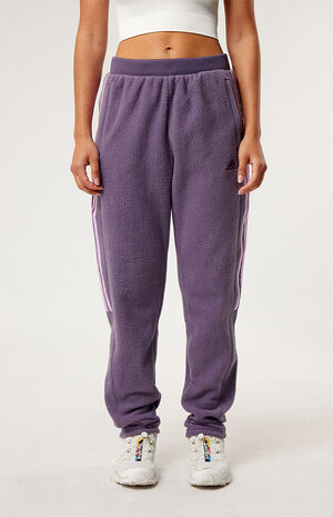 Eco Violet Tiro Sherpa Fleece Sweatpants image number 2