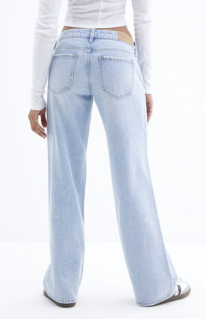 Light Indigo Low Rise Girlfriend Jeans image number 4