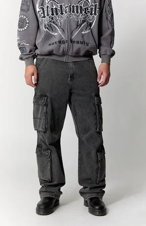 Dylan Baggy Jeans Cargo Black image number 2