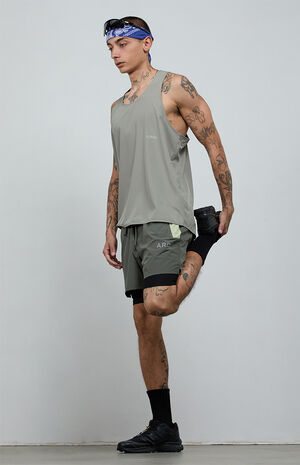 Gray&nbsp;Active Perforated&nbsp;Tank Top image number 6