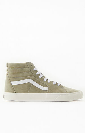 Moss Gray UA Sk8-HI Pig Suede Shoes image number 2