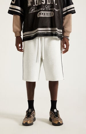 Gray Piping Track&nbsp;Sweat Shorts&nbsp; image number 3