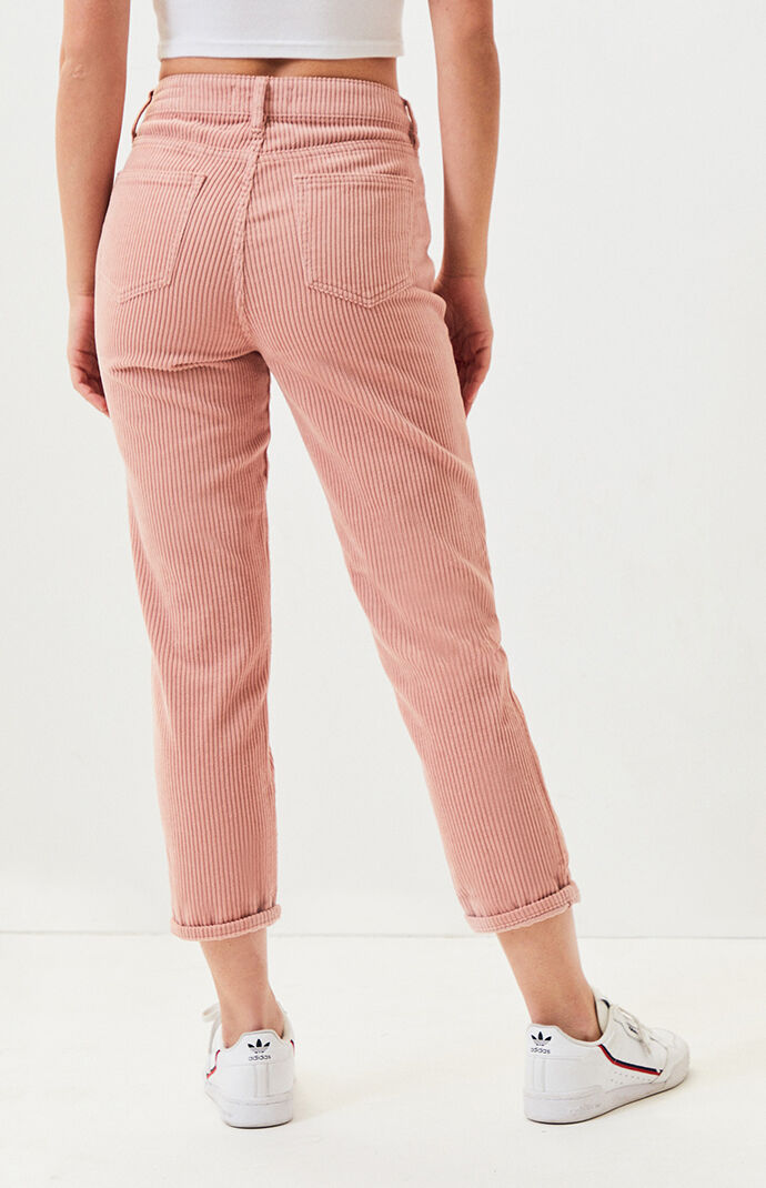 pacsun hibiscus corduroy mom jeans