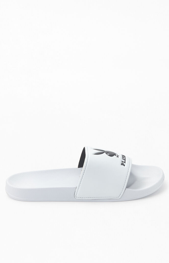 PacSun x Playboy White Slide Sandals | PacSun