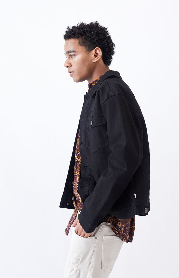 Vintage Black Trucker Denim Jacket
