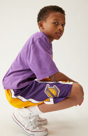Mitchell & Ness Kids Lakers Swingman Basketball Shorts