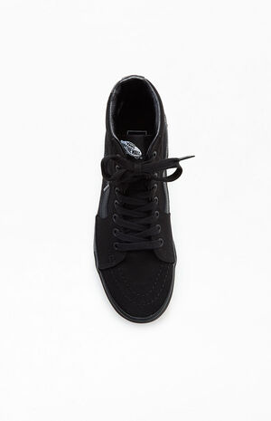 Rise Cane Incessant Vans Sk8-Hi Black Canvas Shoes | PacSun