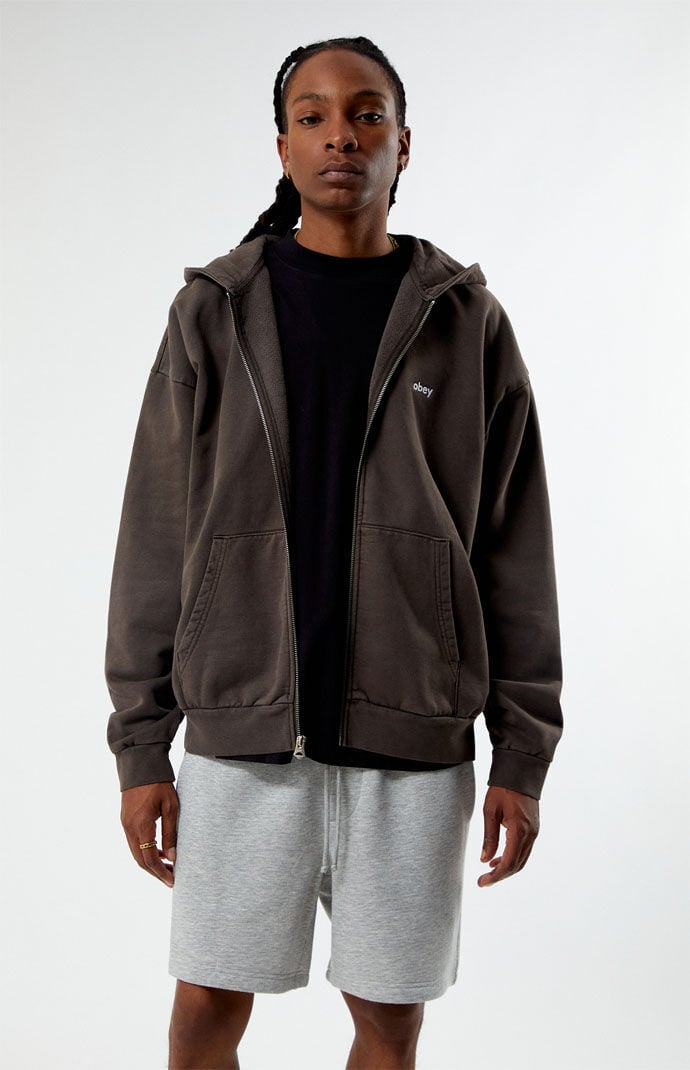 Obey zip hot sale hoodie